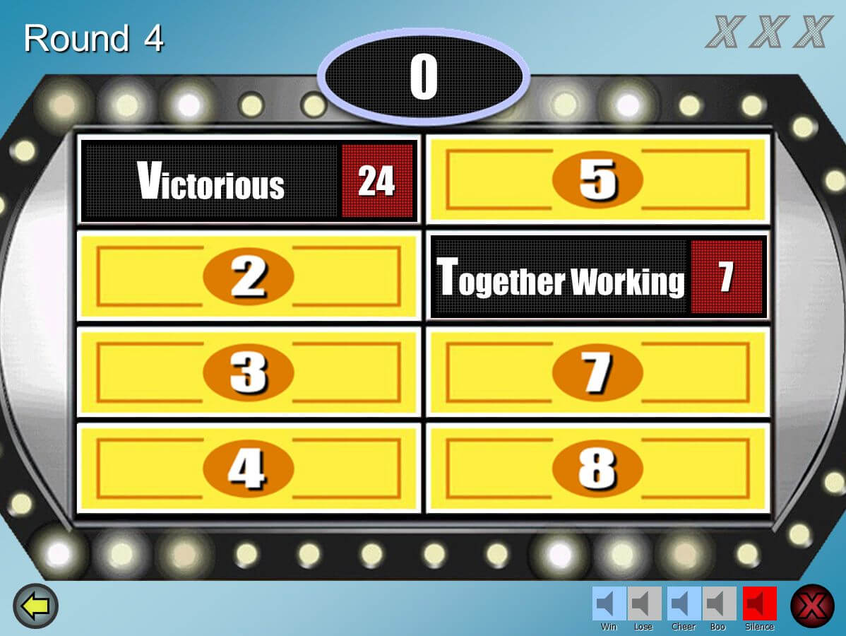 Family Feud - Powerpoint Template Download; Best One I Could Regarding Family Feud Powerpoint Template With Sound