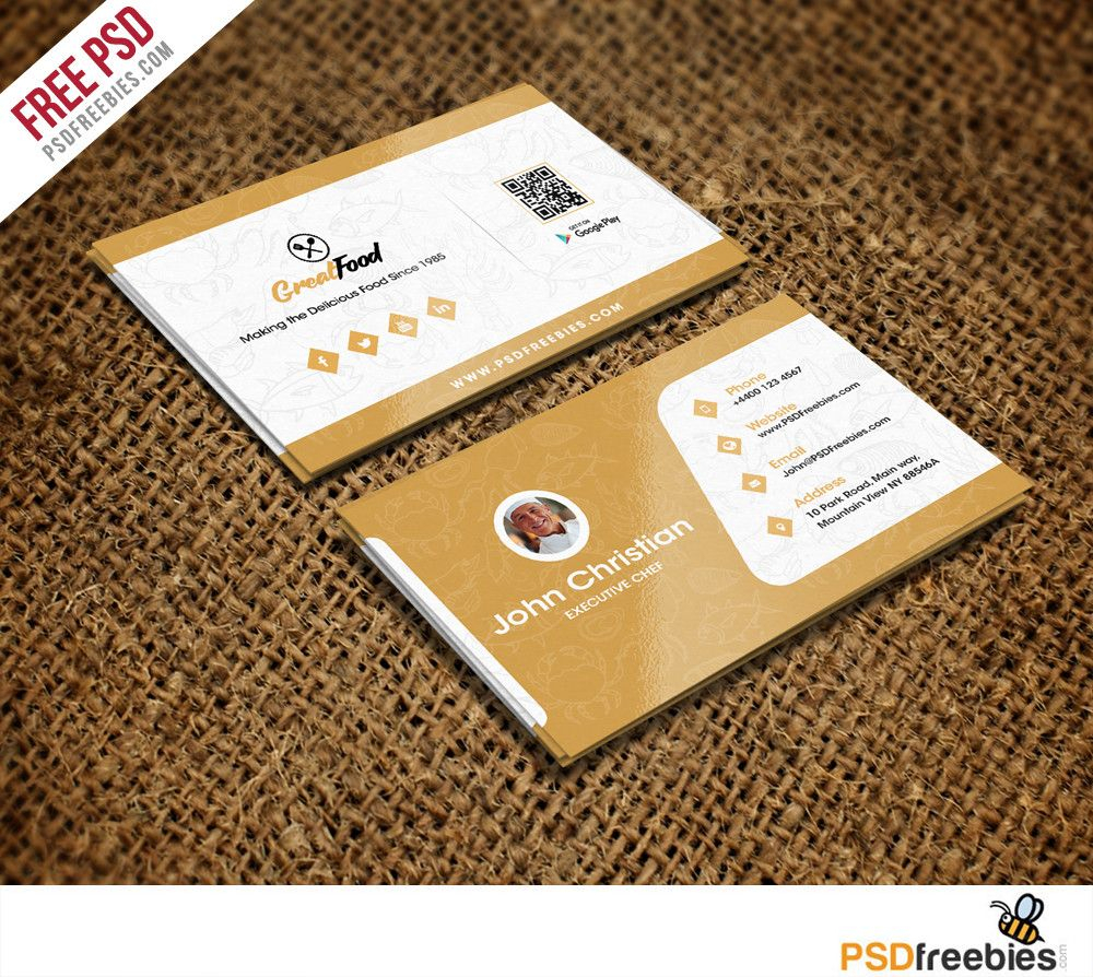 Fantastic Business Cards Psd Templates For Free - Chef Regarding Christian Business Cards Templates Free