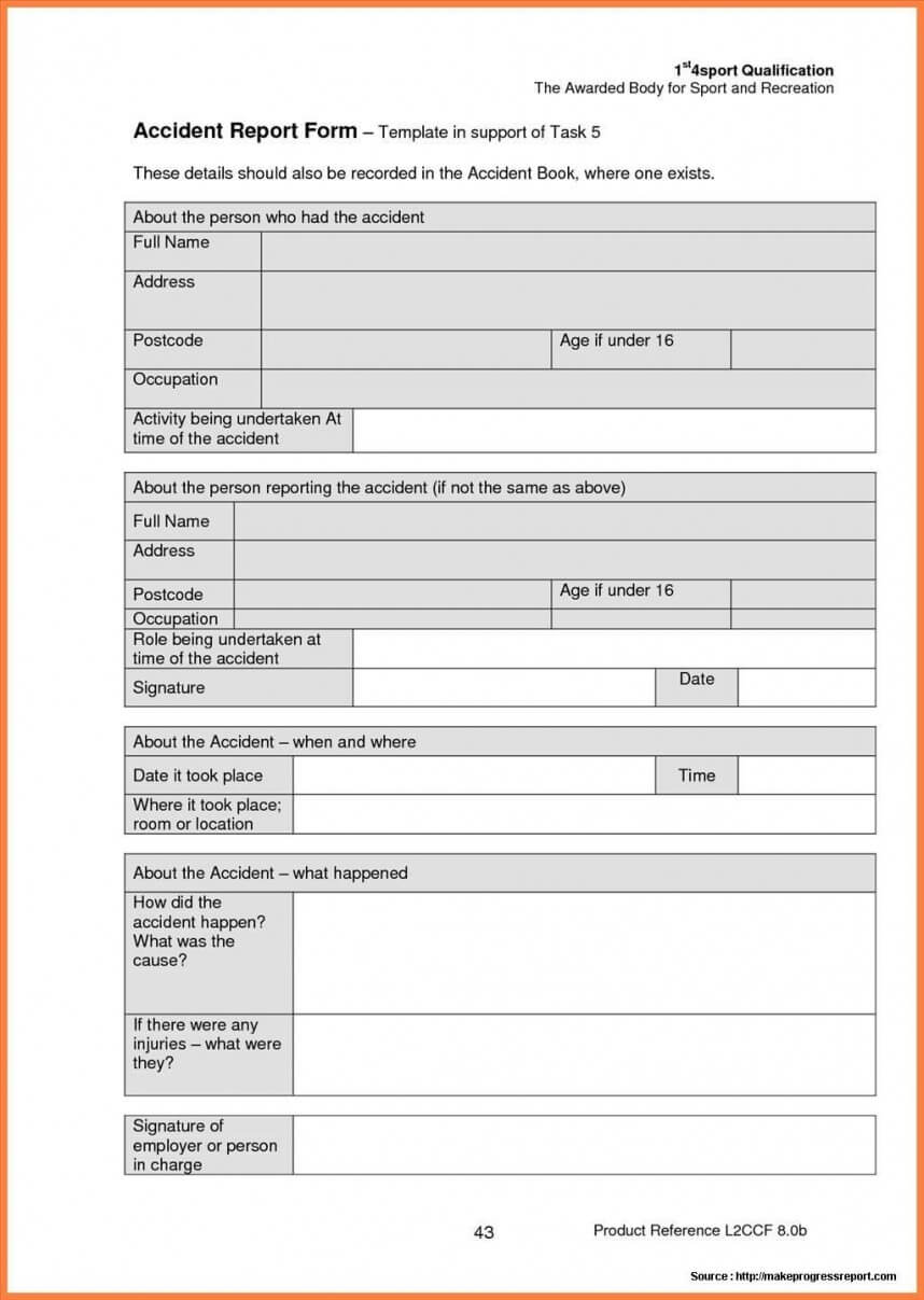 Fantastic Generic Incident Report Template Ideas Injury Form With Regard To Generic Incident Report Template