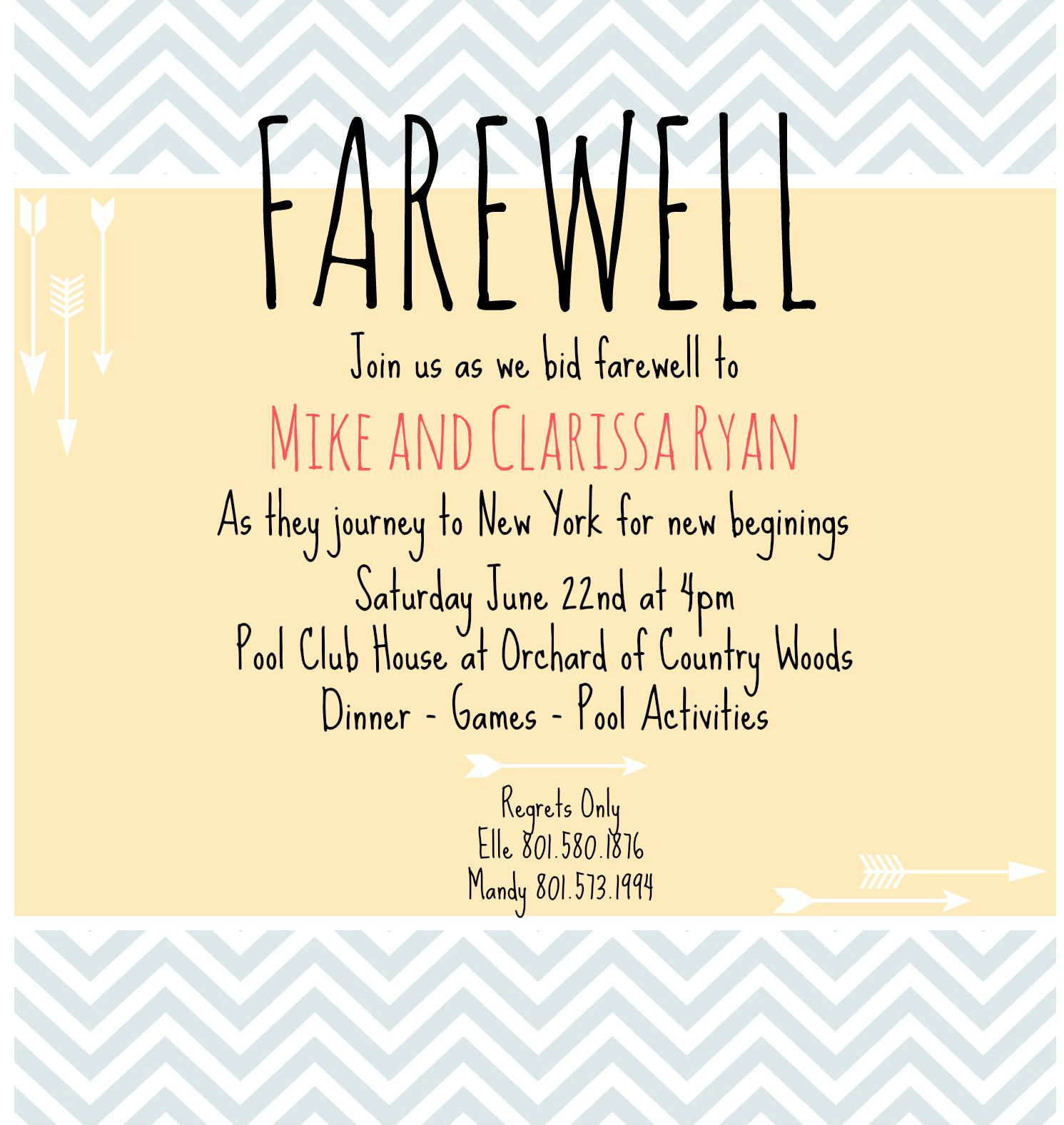 Farewell Invite | Going Away Party Invitations, Farewell Pertaining To Farewell Invitation Card Template