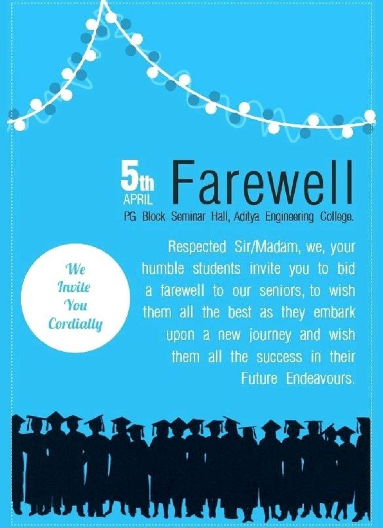 Farewell Party Invitation Flyer Template | Farewell In Farewell Invitation Card Template