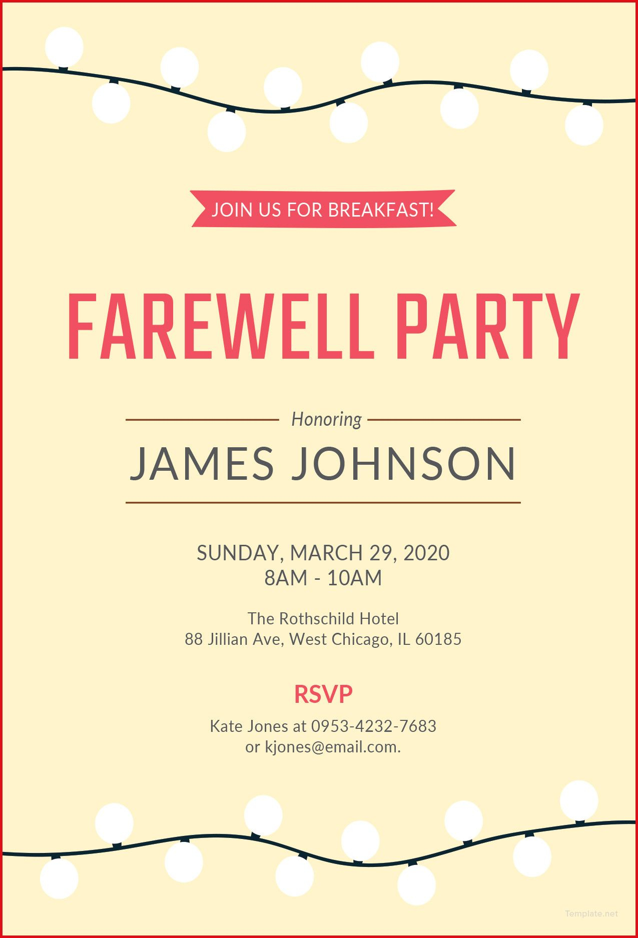 Farewell Party Invitation Wording | Farewell Party Within Farewell Invitation Card Template