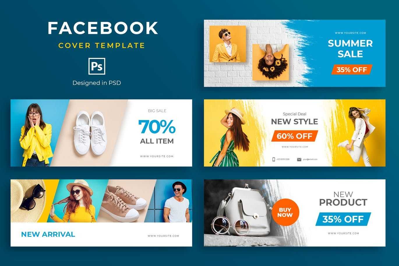 Fashion Facebook Cover Template Psd - 5 Social Media Banner Inside Facebook Banner Template Psd