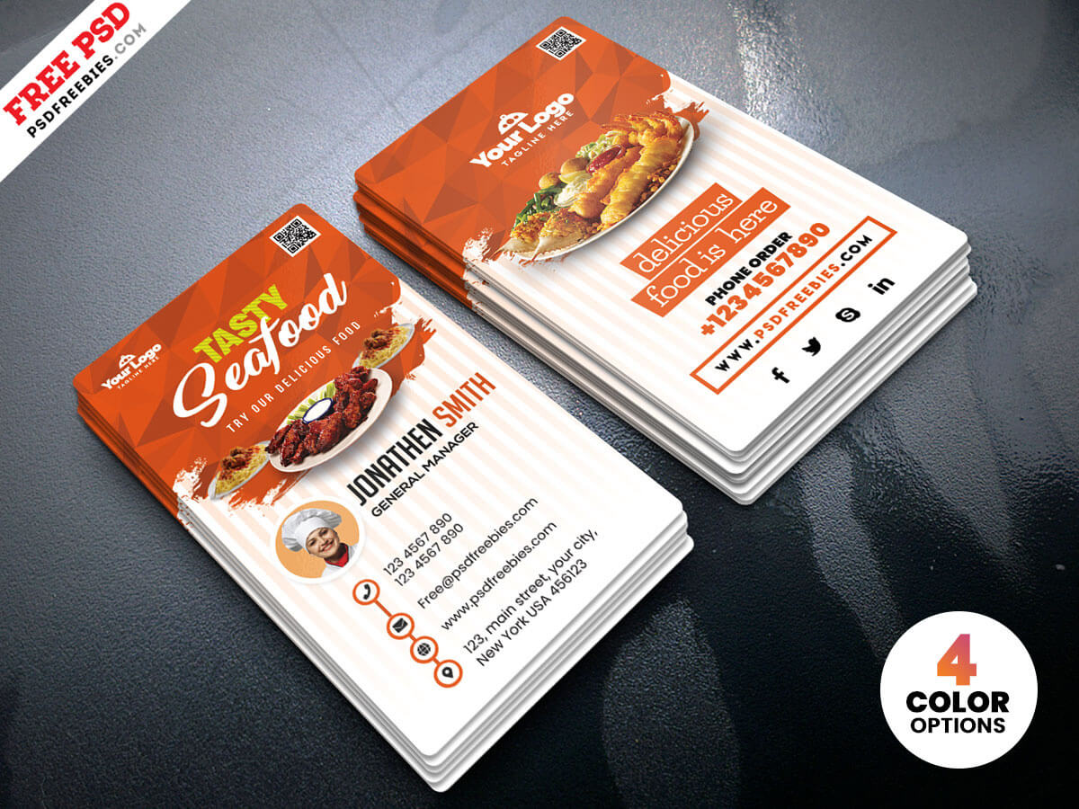 Fast Food Restaurant Business Card Psdpsd Freebies On Inside Restaurant Business Cards Templates Free