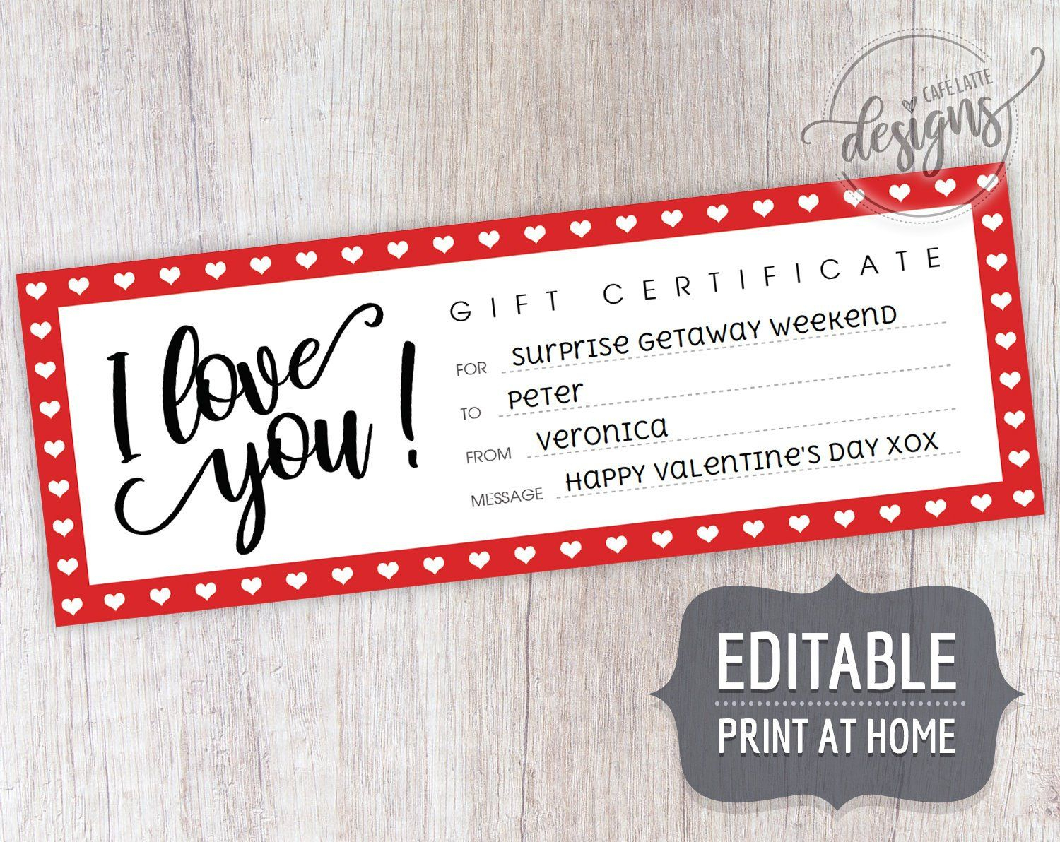 Father's Day Gift Certificate Printable Editable Template In Movie Gift Certificate Template