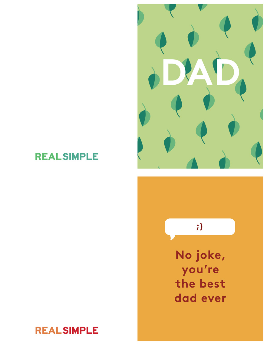 Father's Day Printable Cards | Real Simple | Real Simple Pertaining To Fathers Day Card Template