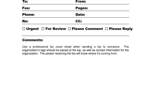 Fax Template Word 2010 - Free Download for Fax Cover Sheet Template Word 2010