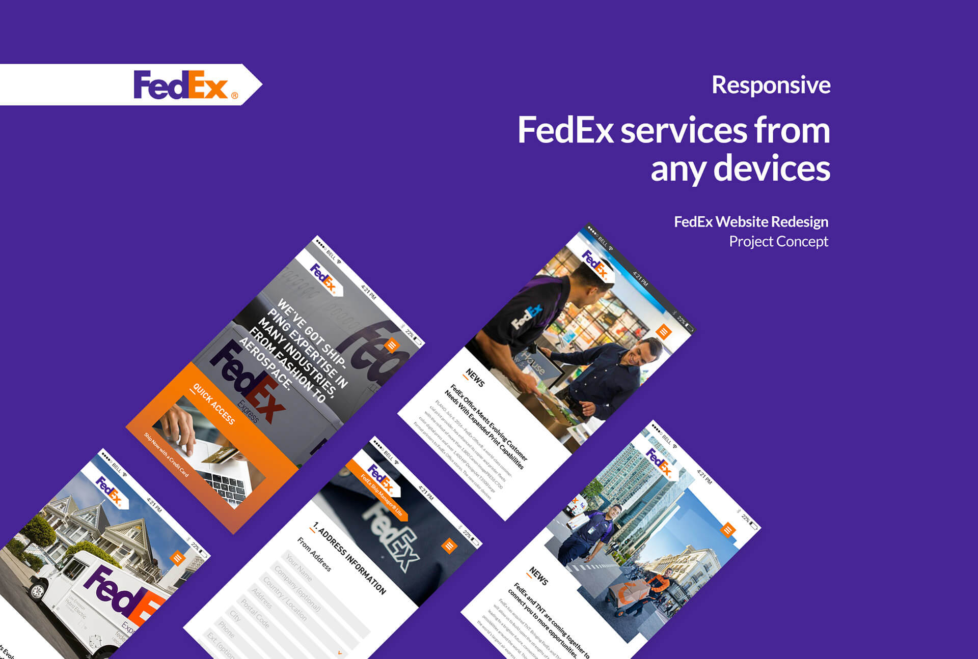 Fedex Web Concept On Behance Intended For Fedex Brochure Template