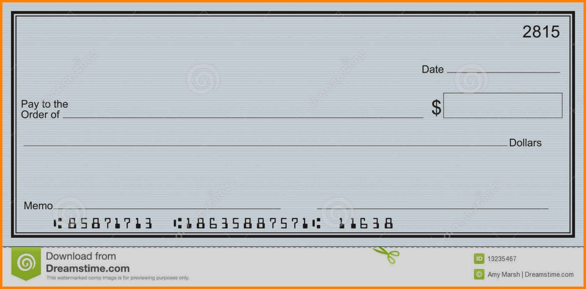 Fillable Blank Check Template - Free Download For Editable Blank Check Template