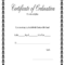 Fillable Online Printable Certificate Of Ordination Within Ordination Certificate Templates