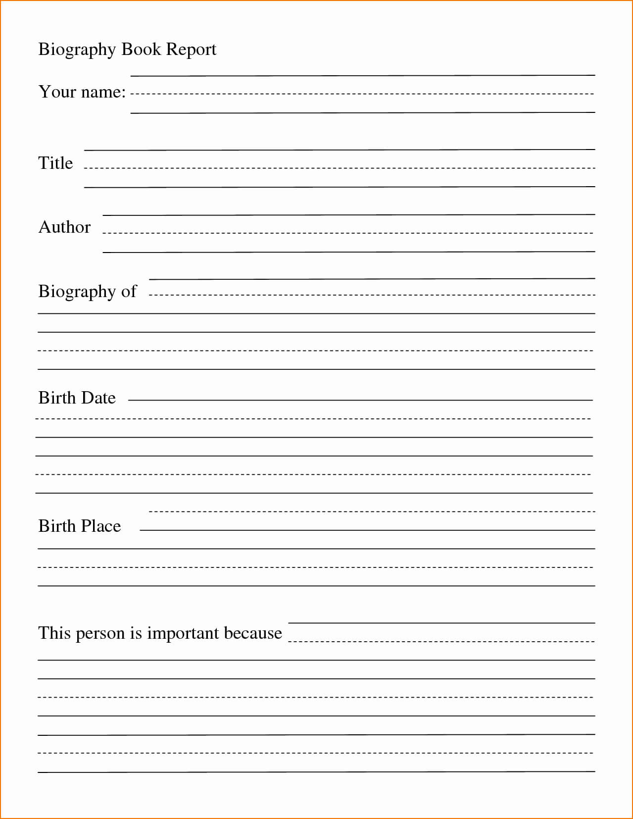 Financial Tatements Template Pdf For 2Nd Grade Book Report Pertaining To 2Nd Grade Book Report Template