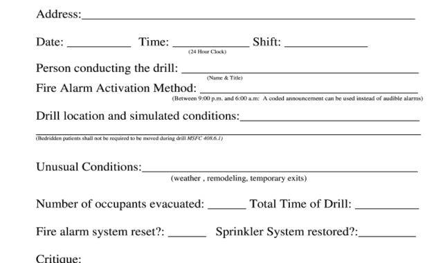 Fire Drill Report Template - Fill Online, Printable intended for Emergency Drill Report Template