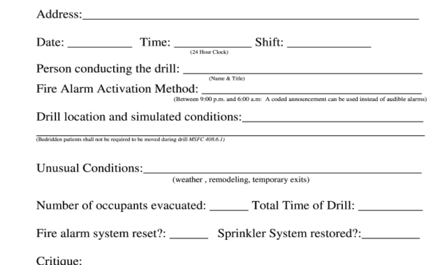 Fire Drill Report Template - Fill Online, Printable throughout Fire Evacuation Drill Report Template
