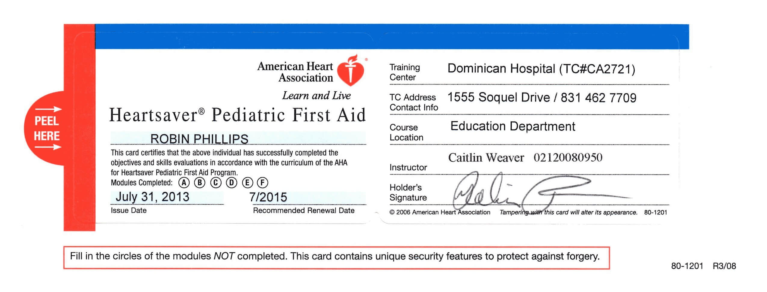 First Aid Certificate Template Free Certification For Cpr Card Template