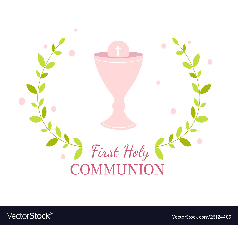 First Holy Communion Greeting Card Design Template Throughout First Holy Communion Banner Templates