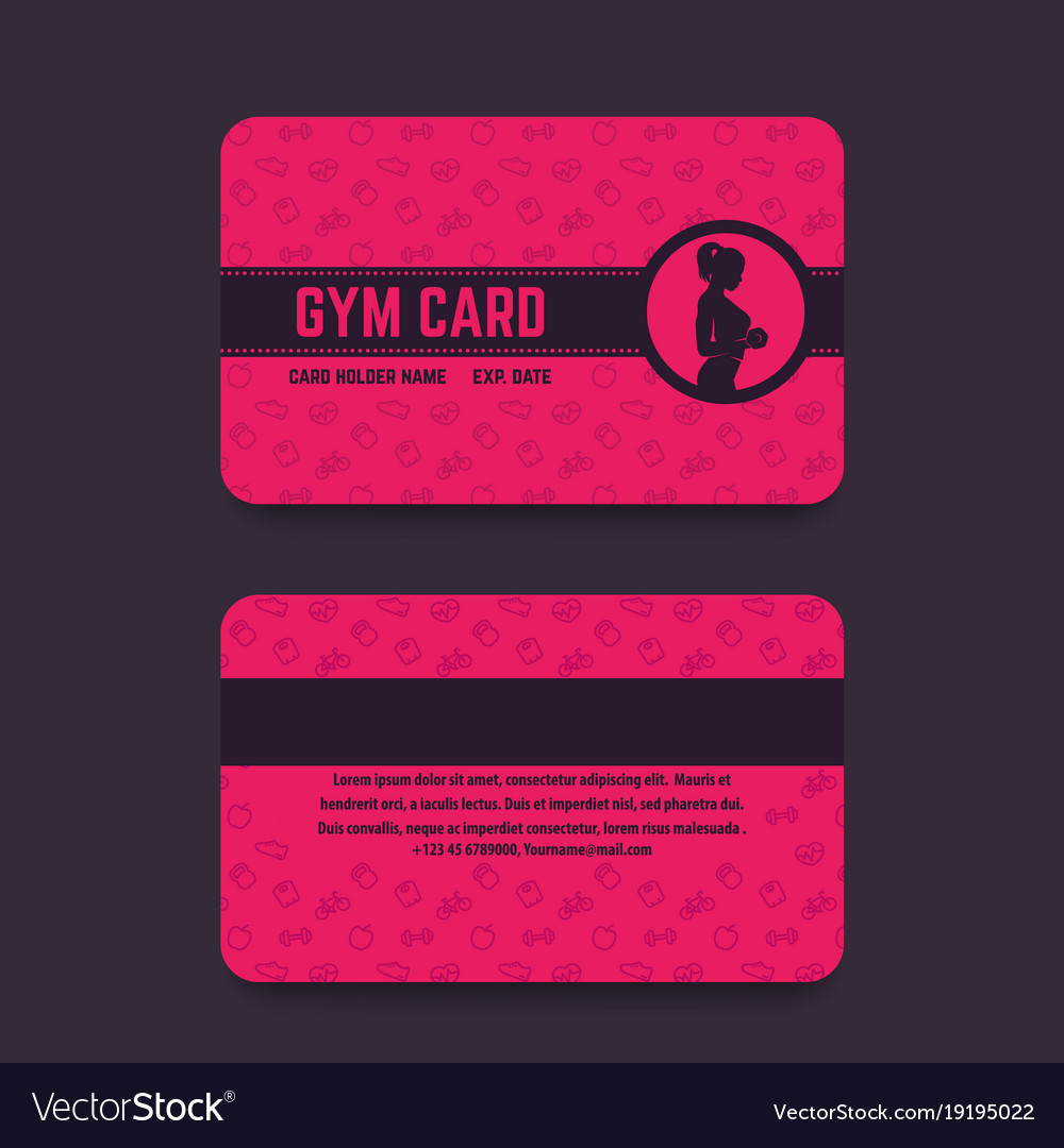 Fitness Club Gym Card Template Inside Gym Membership Card Template