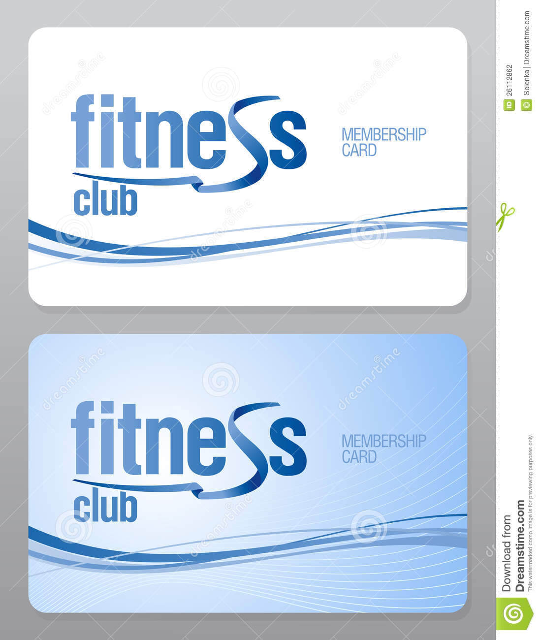 Fitness Club Membership Card. Stock Vector – Illustration Of Regarding Template For Membership Cards