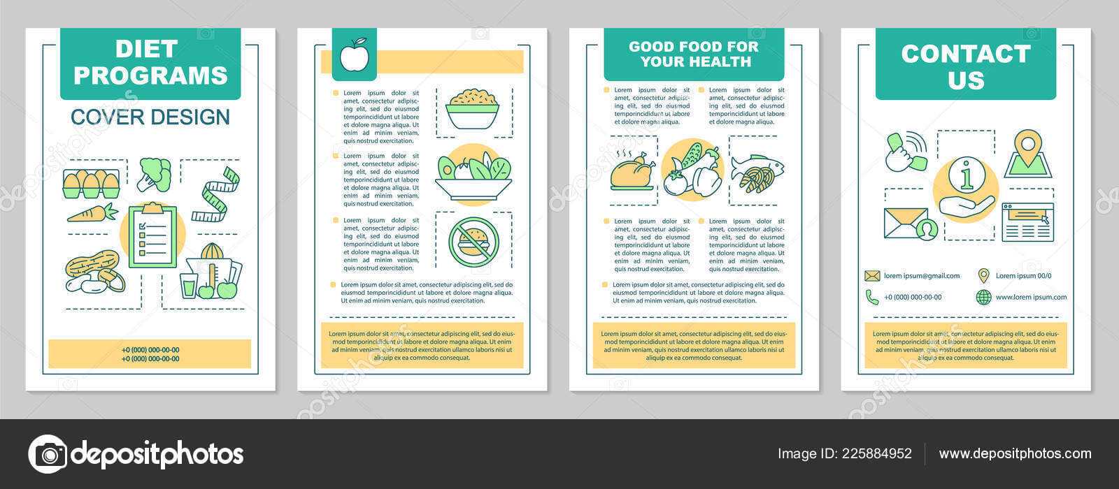 Food Magazine Layout Templates | Healthy Nutrition Brochure For Nutrition Brochure Template