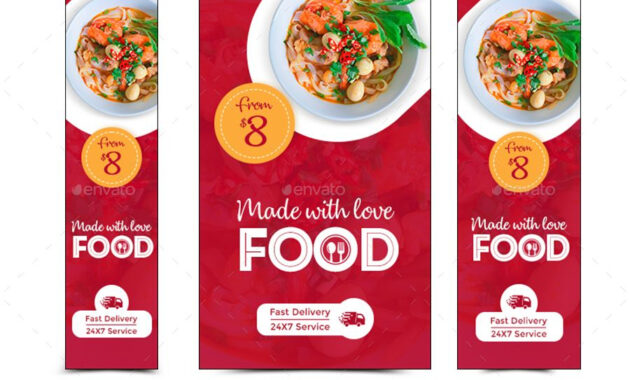 Food Web Banner Set #web, #food, #set, #banner | Food Banner regarding Food Banner Template