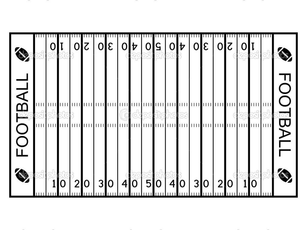 Football Field Clipart Black And White Throughout Blank Football Field Template