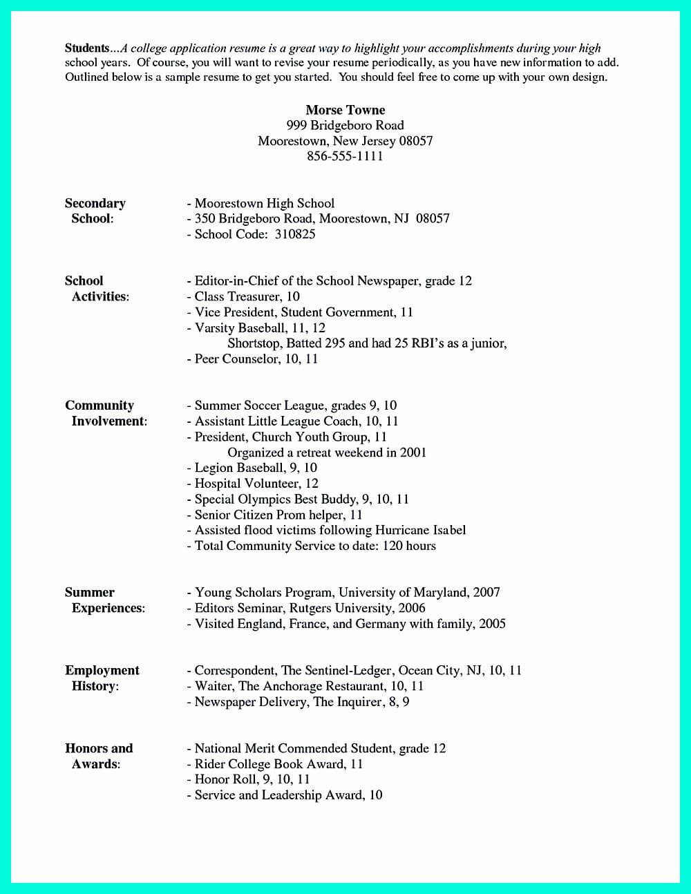 For High School Students, It Is Sometimes Troublesome To Inside College Student Resume Template Microsoft Word