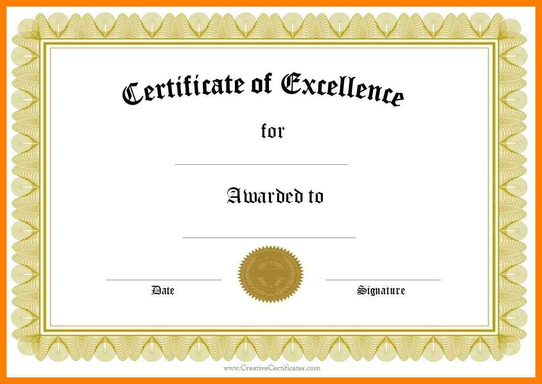 Formal Award Certificate Template With Superlative Certificate Template