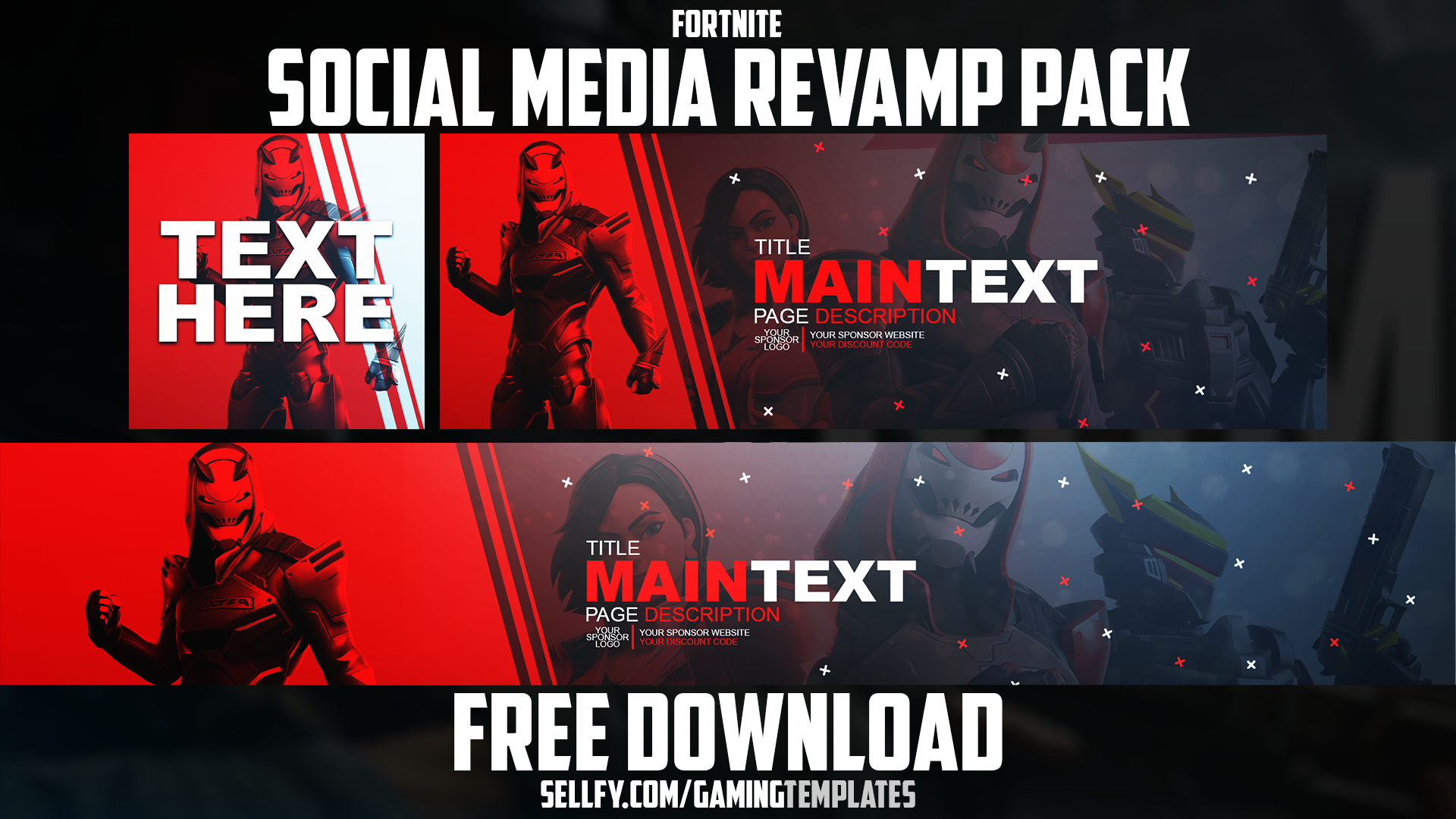 Fortnite Season 9 Social Media Revamp Pack #2 – Youtube Inside Twitter Banner Template Psd