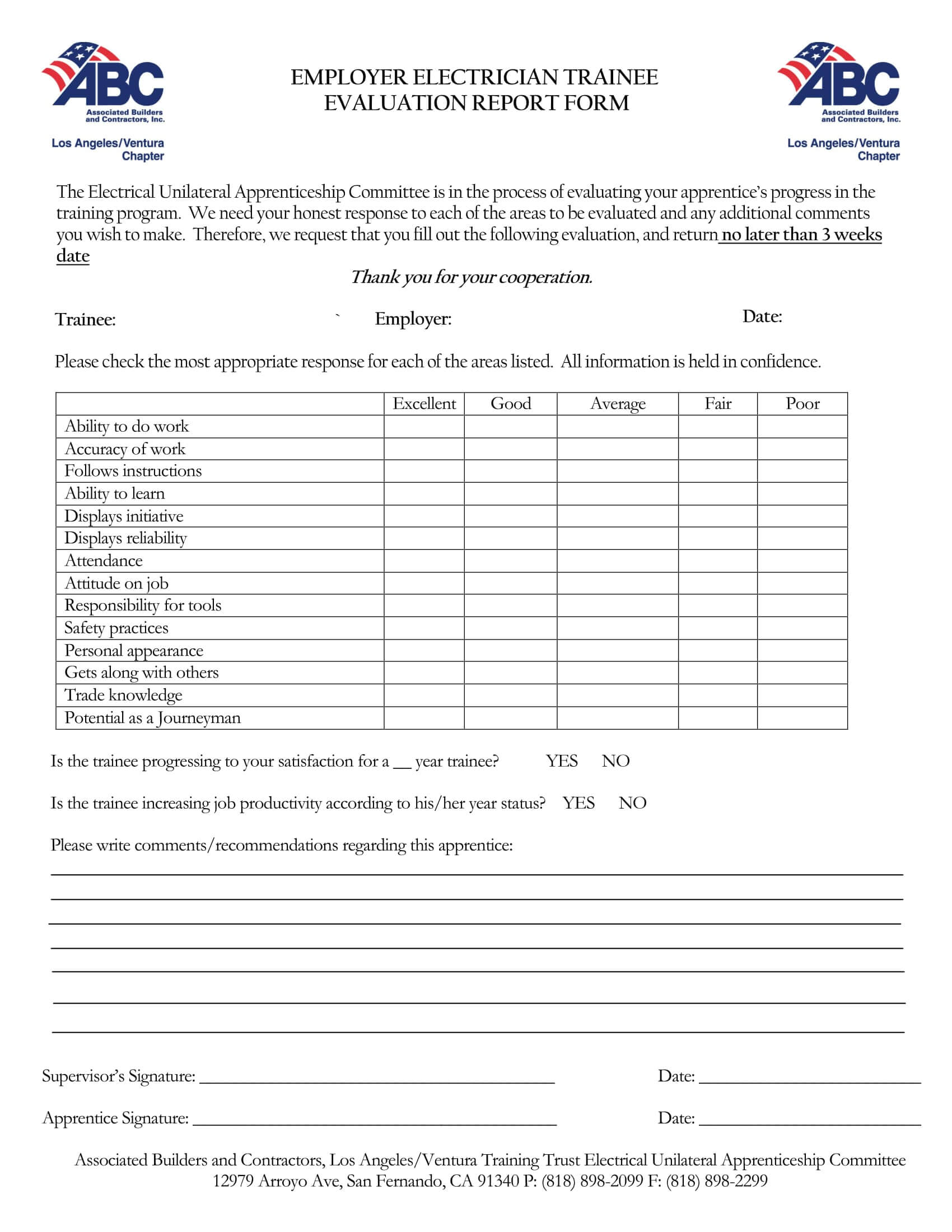 Free 14+ Trainee Evaluation Forms In Word | Pdf Within Training Feedback Report Template
