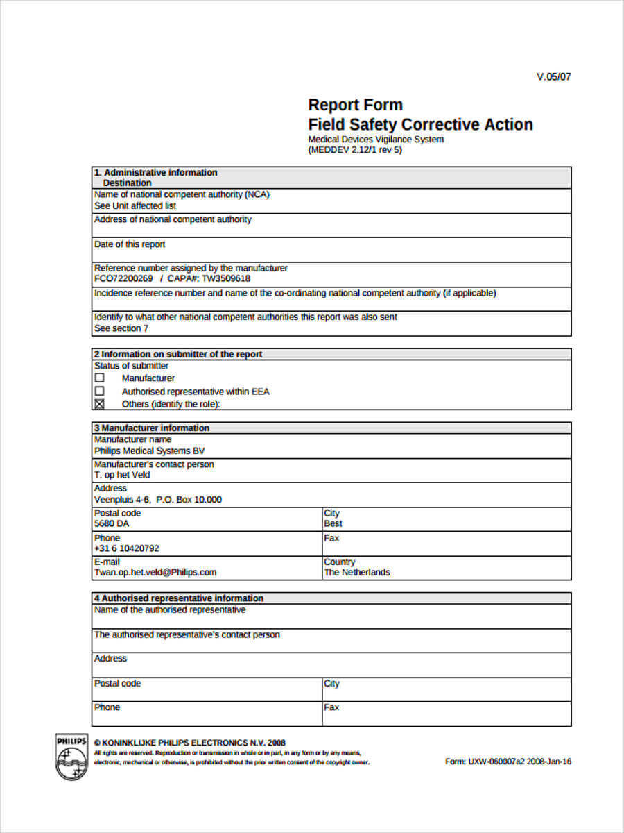 Free 21+ Corrective Action Form Examples In Pdf | Word Inside Corrective Action Report Template