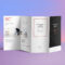 Free 4 Fold Brochure Mockup | Zippypixels With 6 Panel Brochure Template