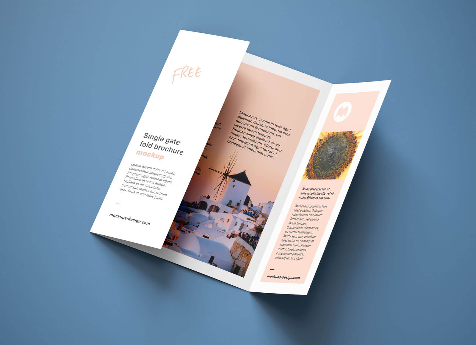 Free A4 Single Gate Fold Brochure Mockup Psd Set – Good Mockups In Single Page Brochure Templates Psd