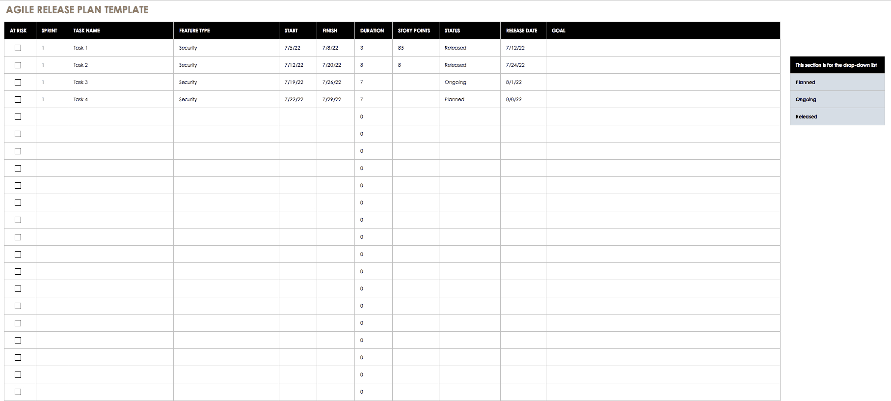 Free Agile Project Management Templates In Excel Within Agile Status Report Template