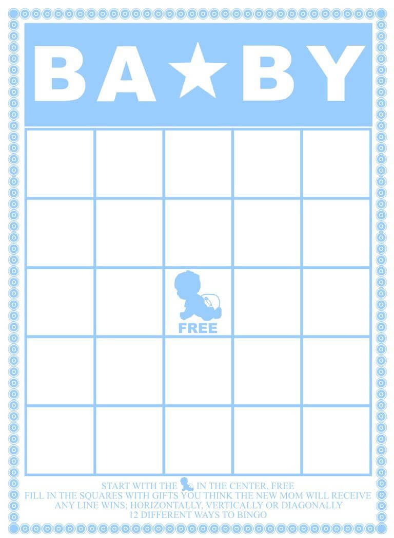 Free Baby Shower Bingo Cards Your Guests Will Love | Baby In Blank Bingo Card Template Microsoft Word