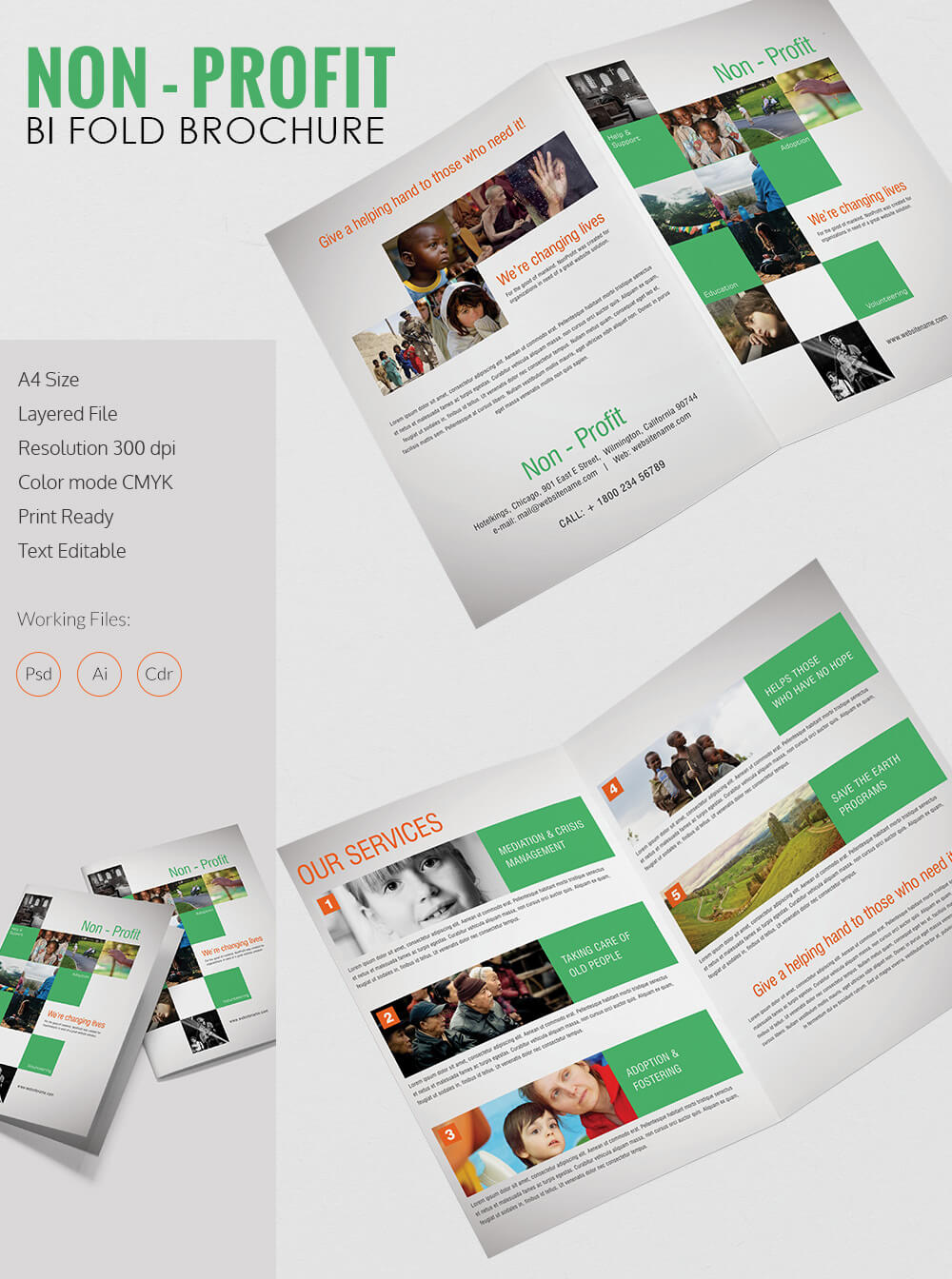 Free Bi Fold Brochure Templates – Ironi.celikdemirsan Regarding Adobe Illustrator Brochure Templates Free Download