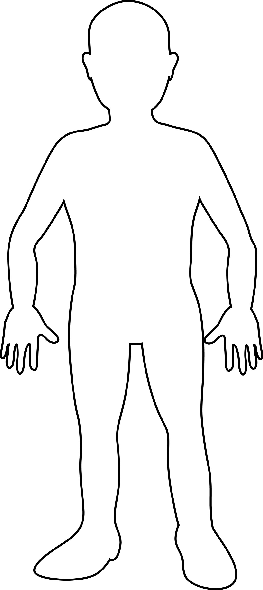 Free Blank Person Outline, Download Free Clip Art, Free Clip With Regard To Blank Body Map Template