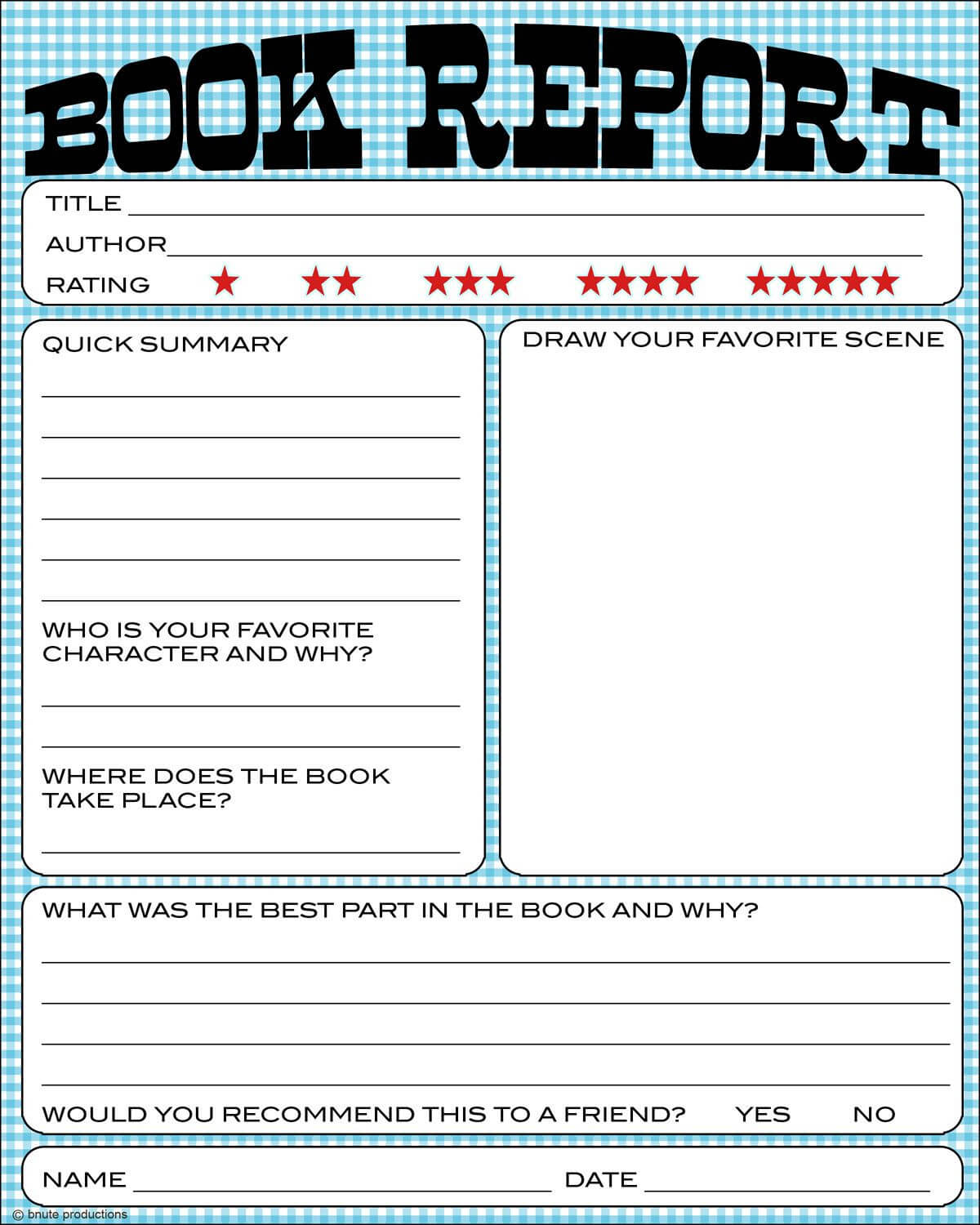 Free Book Report Printable – Great For Lower Primary Grades Throughout Quick Book Reports Templates