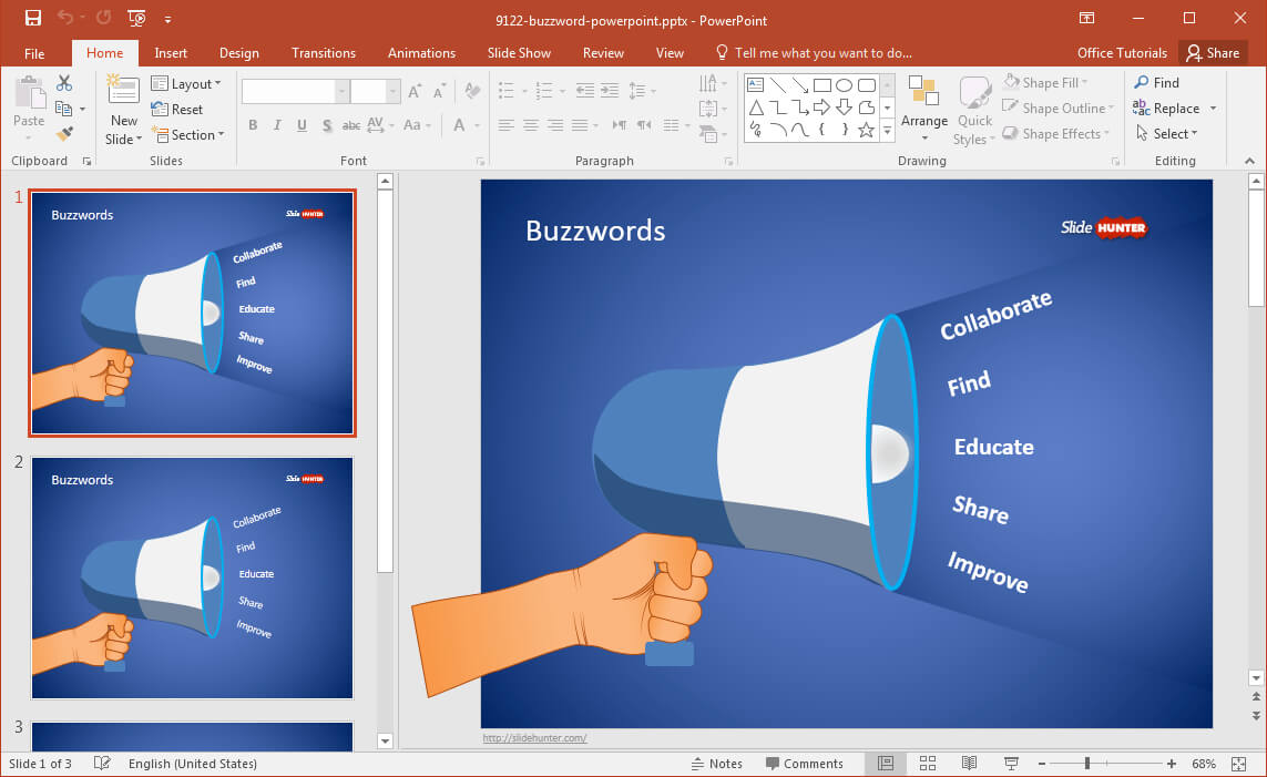Free Buzzword Powerpoint Template In Replace Powerpoint Template