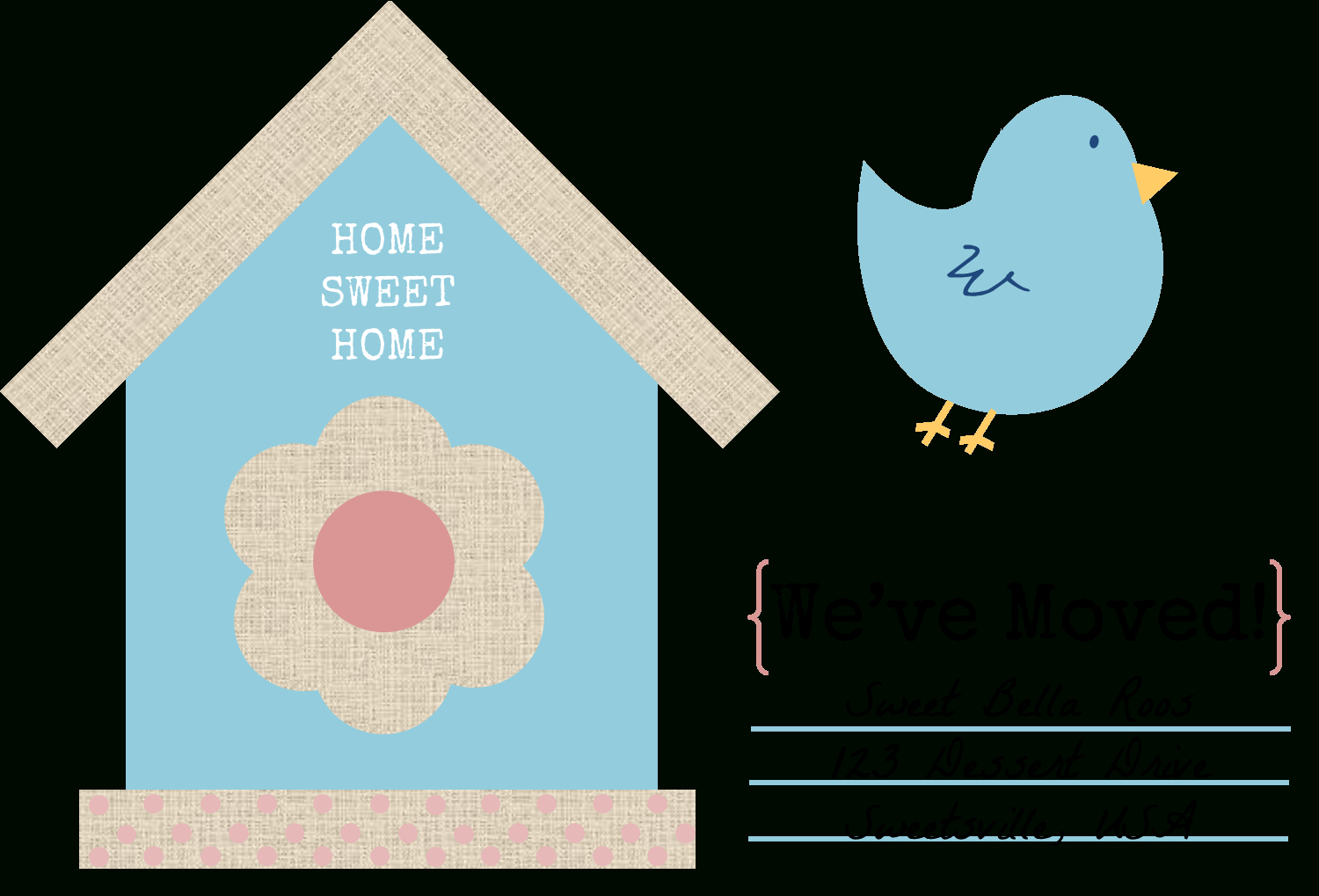 Free Change Of Address Printables  Sweet Bella Roos | Change Pertaining To Moving Home Cards Template