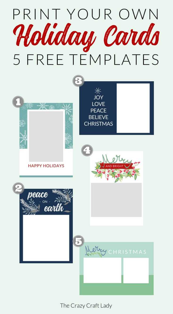 Free Christmas Card Templates – The Crazy Craft Lady In Diy Christmas Card Templates