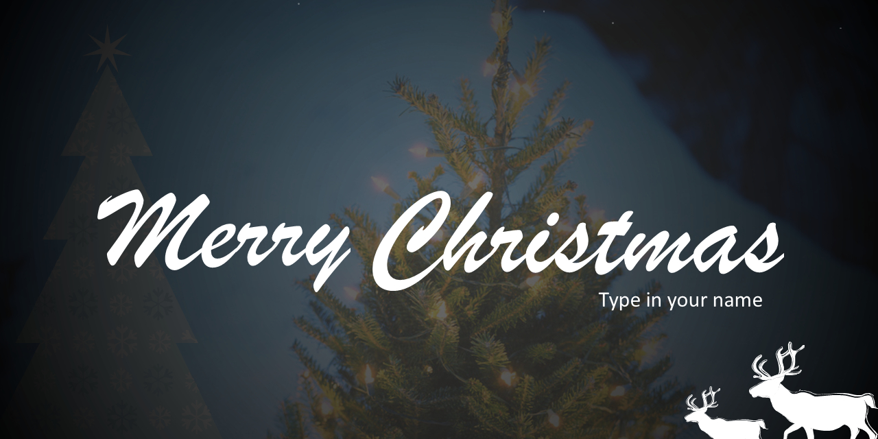 Free Christmas Greeting Card For Powerpoint | Download Free With Regard To Greeting Card Template Powerpoint