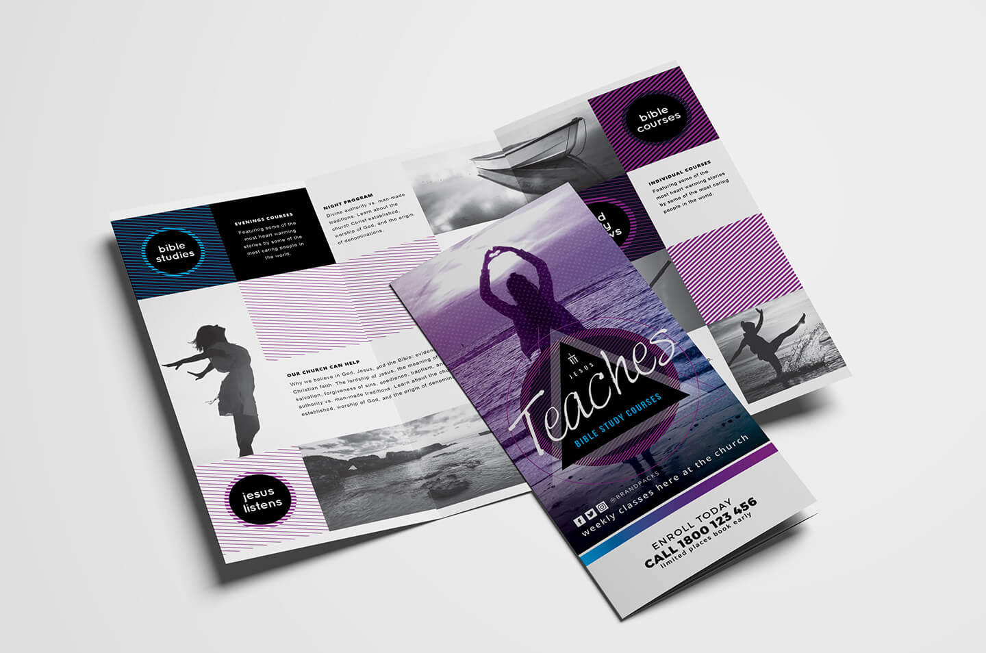 Free Church Templates – Photoshop Psd & Illustrator Ai Intended For Brochure Template Illustrator Free Download