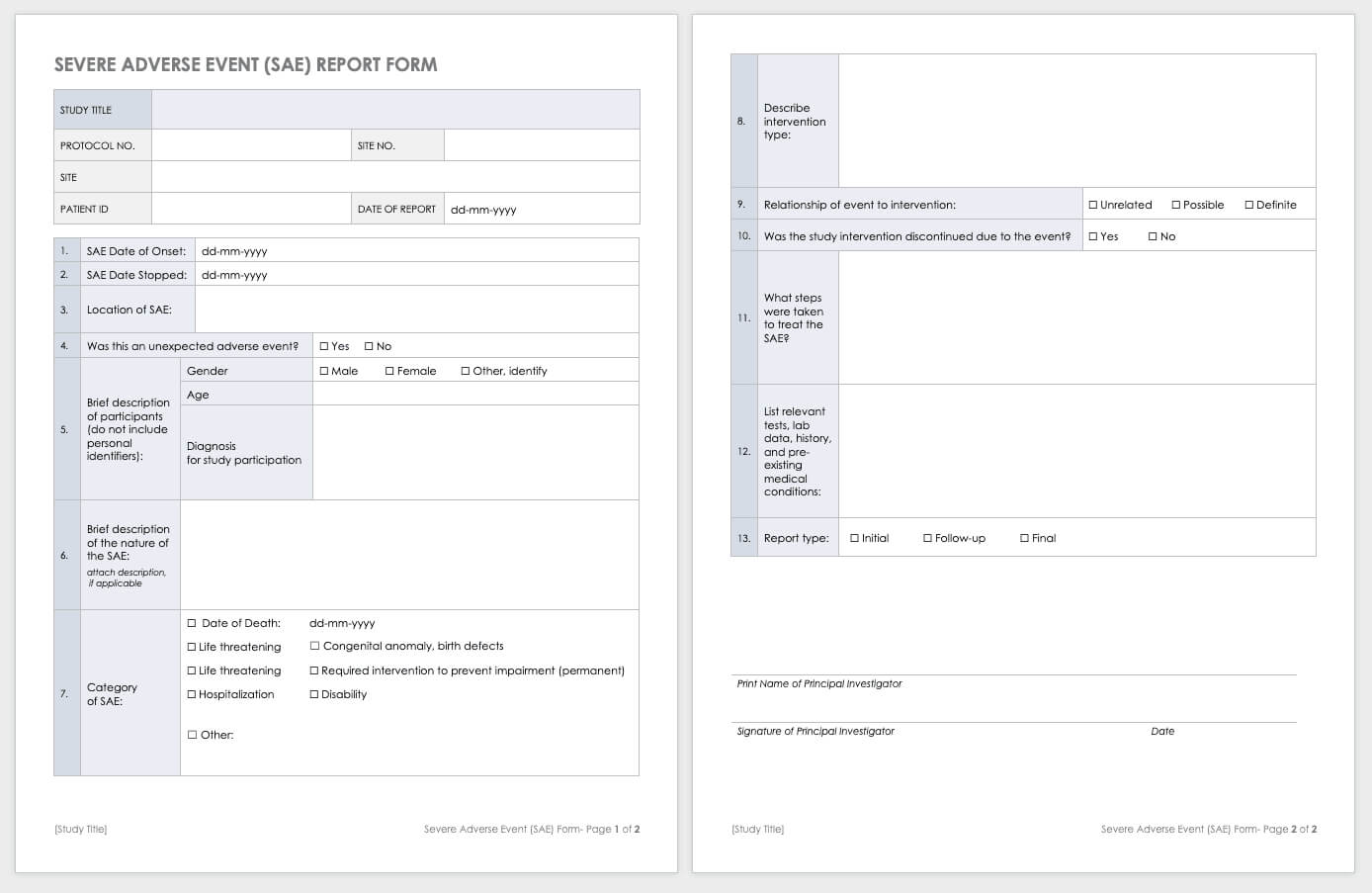 Free Clinical Trial Templates | Smartsheet Inside Clinical Trial Report Template