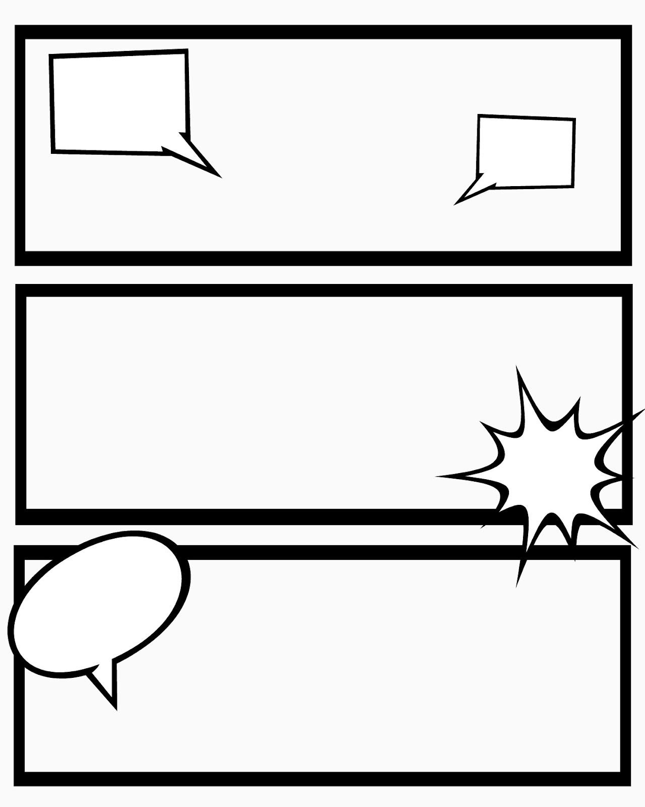 Free Comic Book Templates] Free Comic Book Templates Throughout Printable Blank Comic Strip Template For Kids
