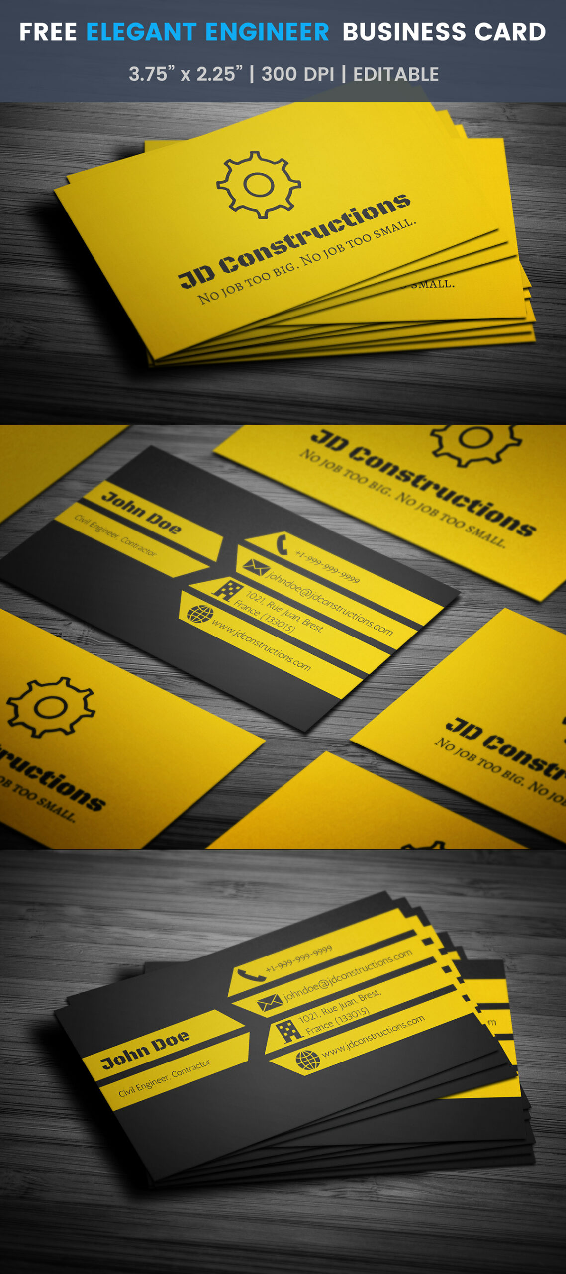 Free Construction Business Card Template On Student Show Throughout Construction Business Card Templates Download Free