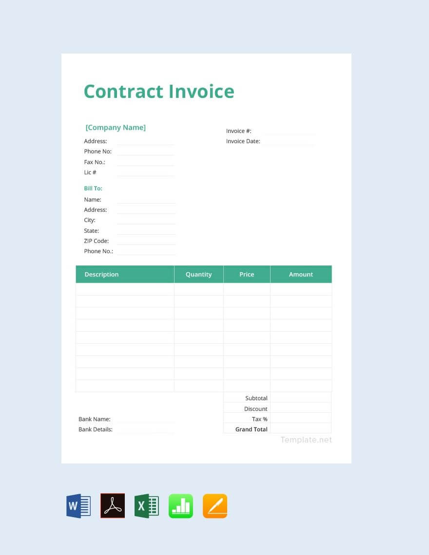 Free Contract Invoice | Invoice Template, Templates, Budget For Social Security Card Template Free