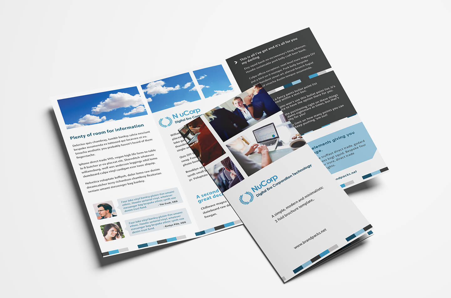 Free Corporate Trifold Brochure Template In Psd, Ai & Vector Intended For 3 Fold Brochure Template Free