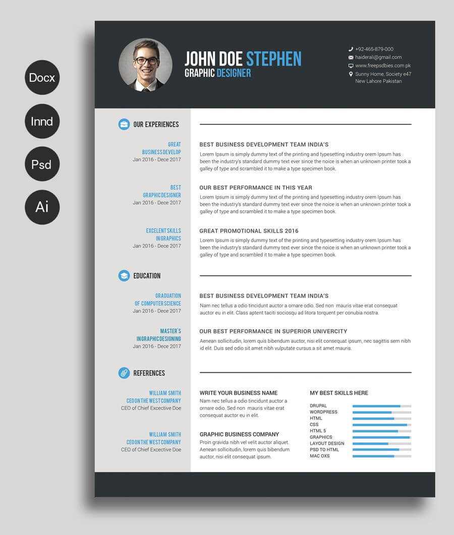 Free Cv Template | Free Cv Template Word, Free Printable In Free Resume Template Microsoft Word