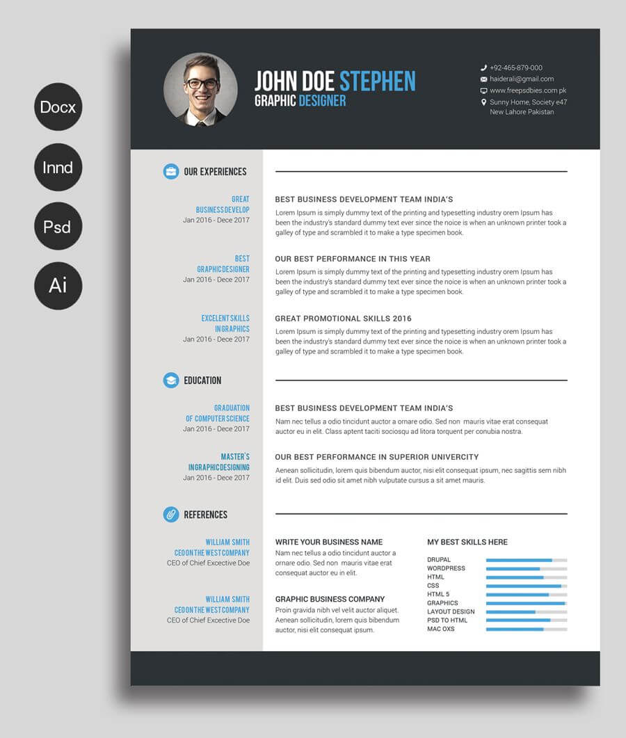 Free Cv Template | Free Cv Template Word, Free Printable Intended For How To Create A Cv Template In Word