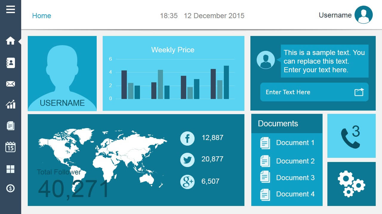 Free Dashboard Templates – In Free Powerpoint Dashboard Template