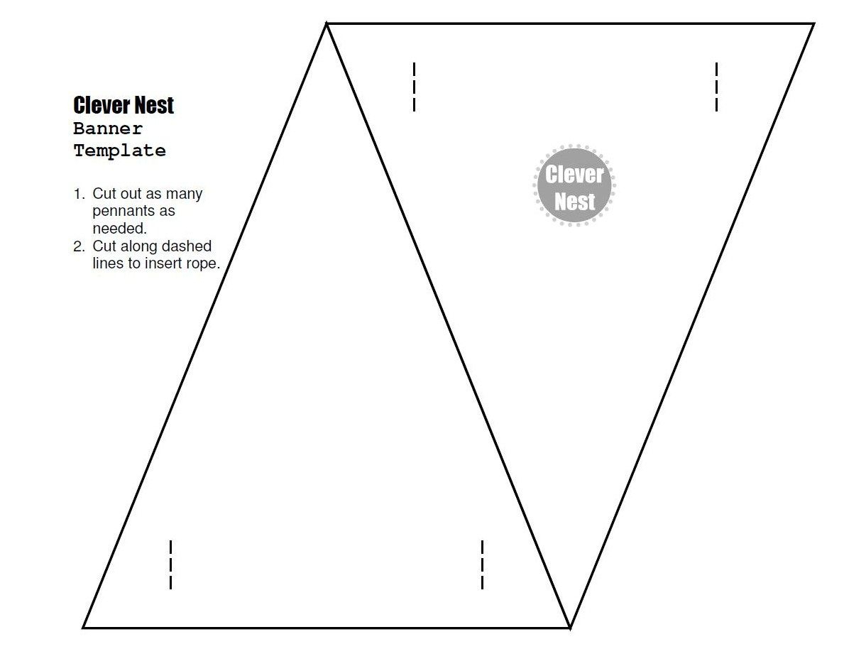 Free Downloadable Bunting Template. Yer Welcome :) | Bunting With Triangle Banner Template Free